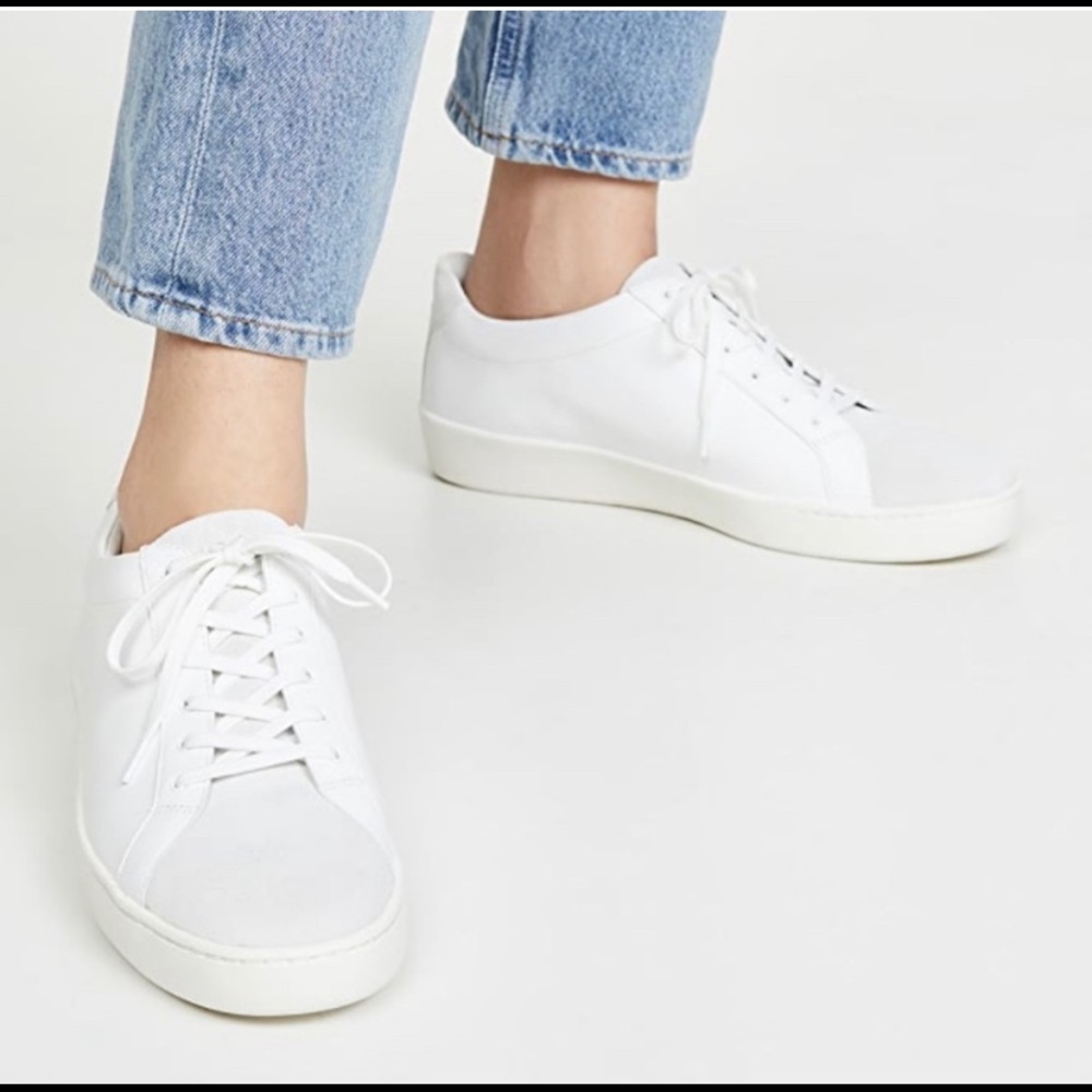 Vince | low top white leather sneakers